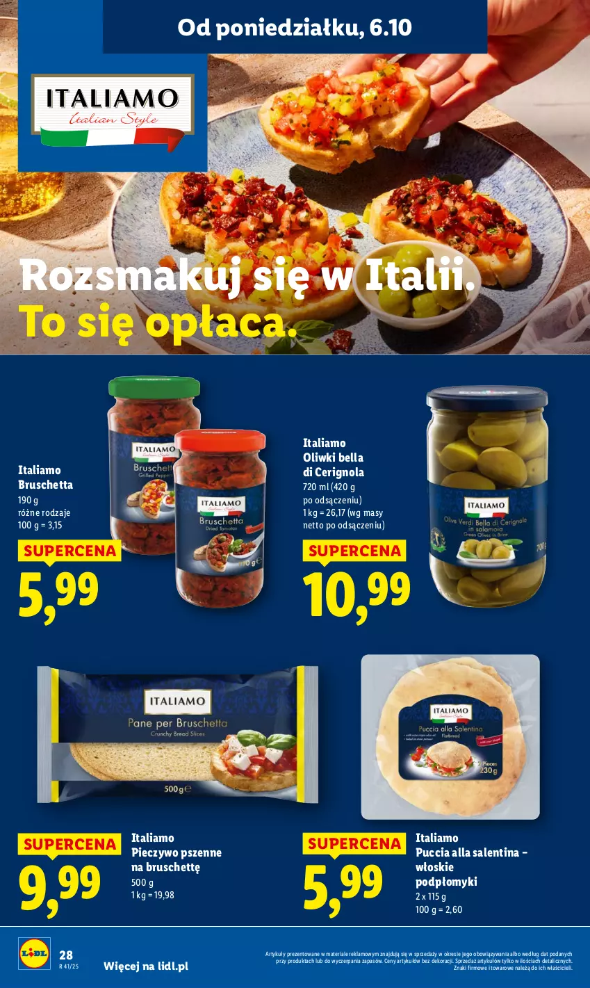 Gazetka promocyjna Lidl - GAZETKA - ważna 06.10 do 08.10.2025 - strona 28 - produkty: Bell, Bella, Oliwki, Piec, Pieczywo