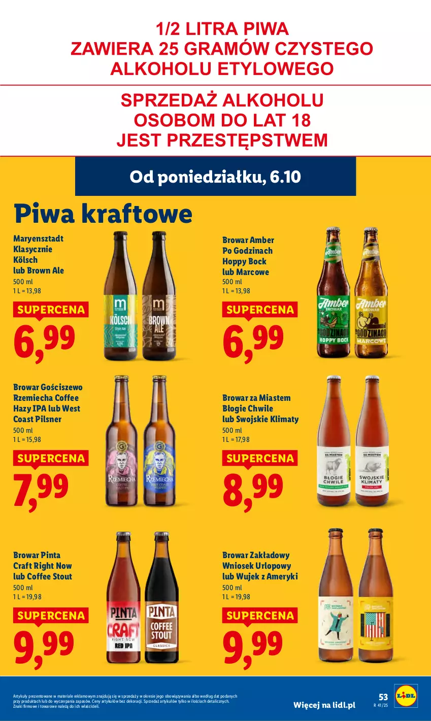 Gazetka promocyjna Lidl - GAZETKA - ważna 06.10 do 08.10.2025 - strona 55 - produkty: Piwa