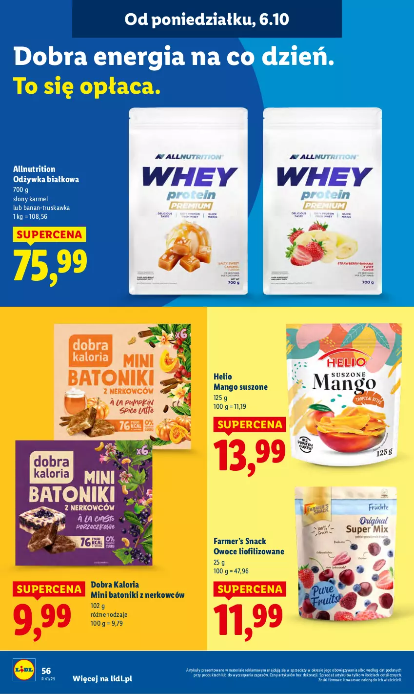 Gazetka promocyjna Lidl - GAZETKA - ważna 06.10 do 08.10.2025 - strona 58 - produkty: Baton, Fa, Helio, Mango, Mango suszone, Odżywka, Owoce, Tonik