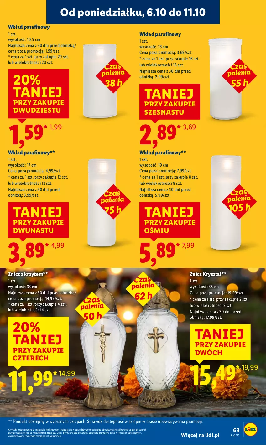 Gazetka promocyjna Lidl - GAZETKA - ważna 06.10 do 08.10.2025 - strona 65 - produkty: Sok, Znicz