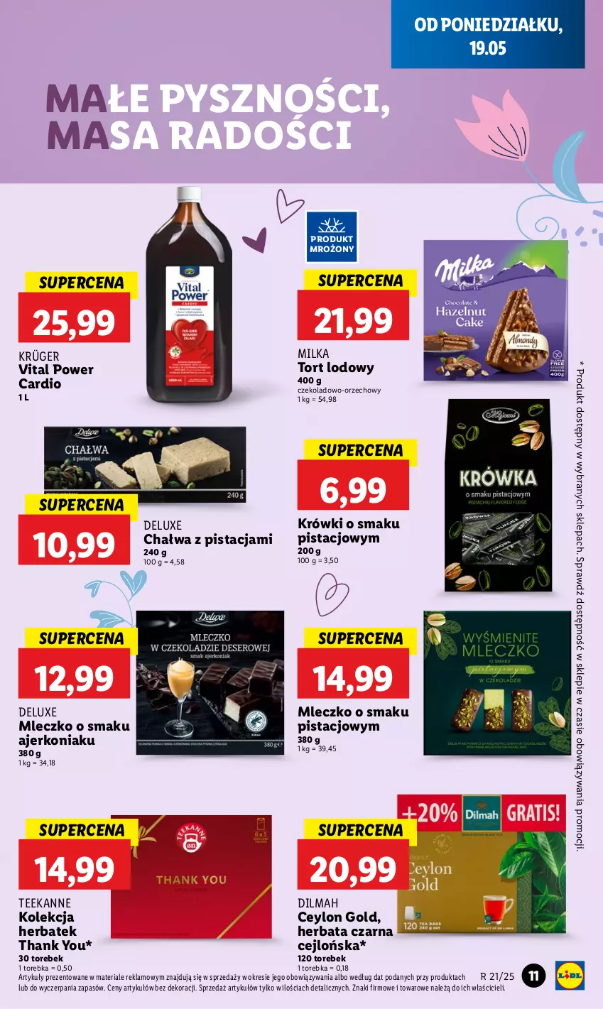Gazetka promocyjna Lidl - GAZETKA - ważna 19.05 do 21.05.2025 - strona 11 - produkty: Chałwa, Dilmah, Herbata, Herbata czarna, Milka, Mleczko, Teekanne, Torebka