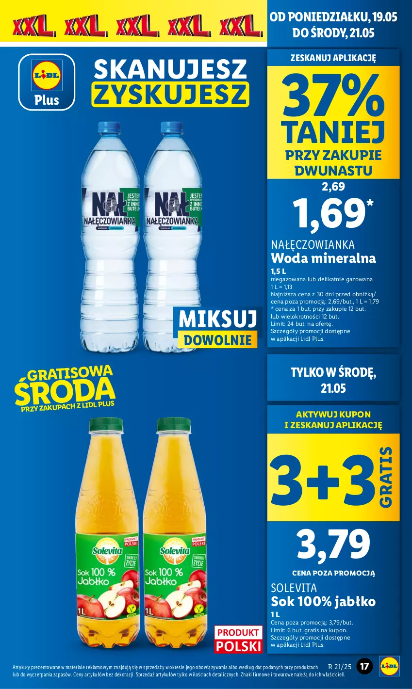 Gazetka promocyjna Lidl - GAZETKA - ważna 19.05 do 21.05.2025 - strona 19 - produkty: Gra, Nałęczowianka, Sok, Woda, Woda mineralna