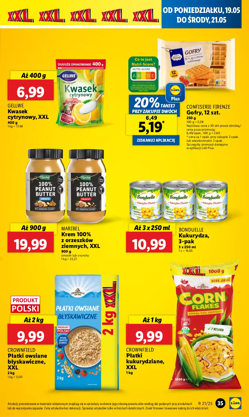 Gazetka promocyjna Lidl - GAZETKA - ważna 19.05 do 21.05.2025 - strona 39 - produkty: Bonduelle, Gofry, Kukurydza, Płatki owsiane, Ser