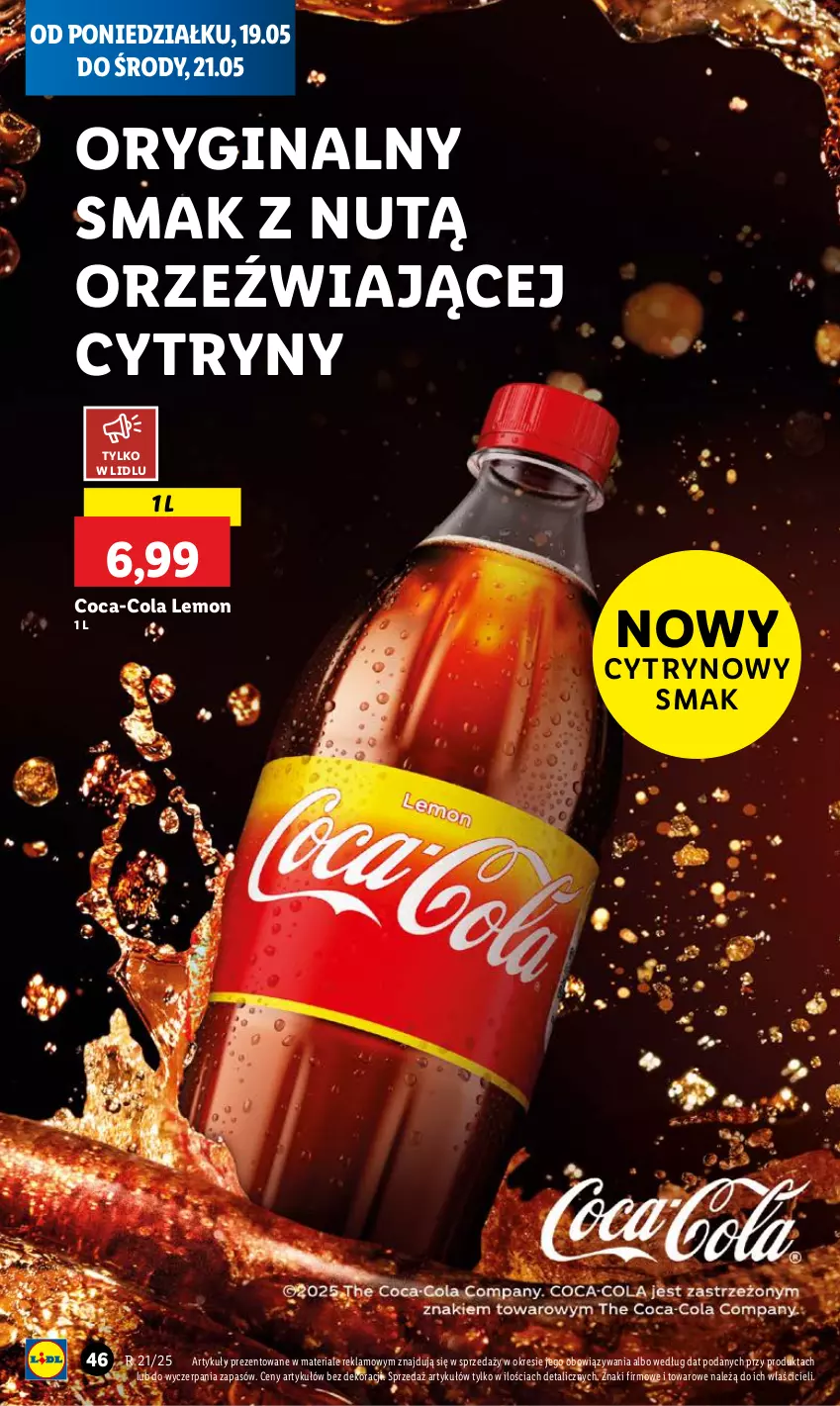 Gazetka promocyjna Lidl - GAZETKA - ważna 19.05 do 21.05.2025 - strona 52 - produkty: Coca-Cola, Cytryny, Gin