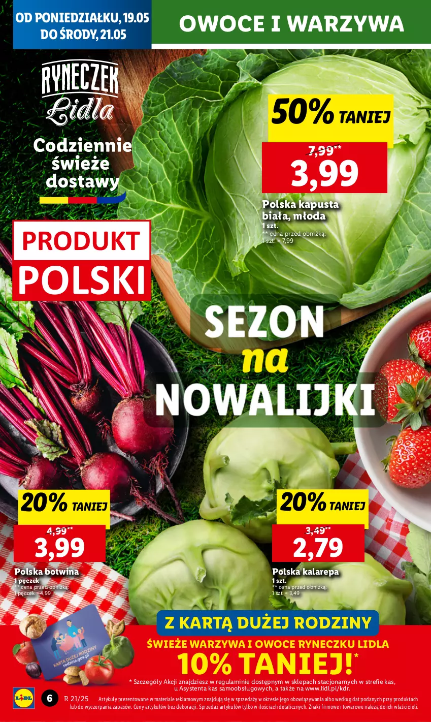 Gazetka promocyjna Lidl - GAZETKA - ważna 19.05 do 21.05.2025 - strona 6 - produkty: Owoce, Warzywa, Warzywa i owoce