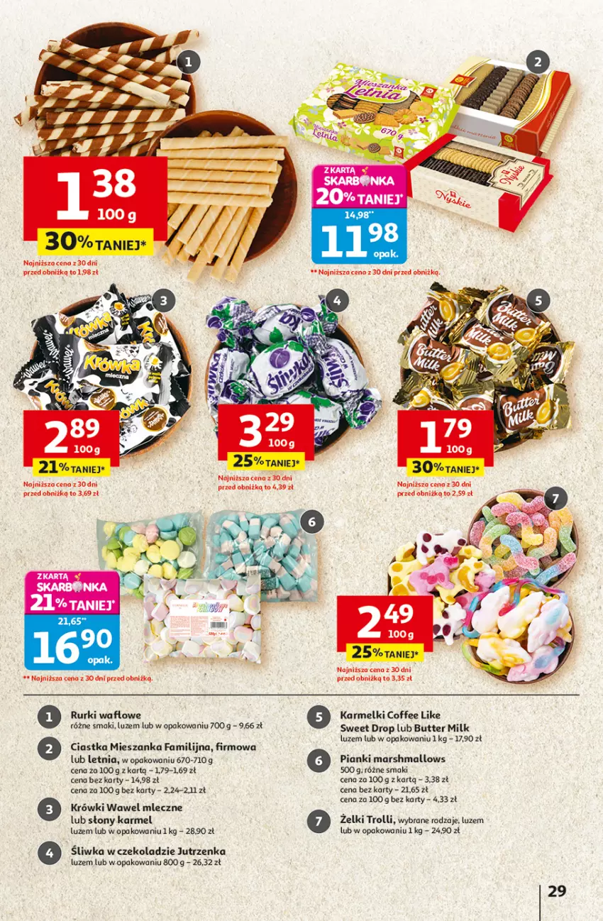 Gazetka promocyjna Auchan - Pewność niskich cen Hipermarket - ważna 06.11 do 12.11.2025 - strona 29 - produkty: Ciastka, Fa, Jutrzenka, LG, Mars, Marshmallows, Rurki, Wawel