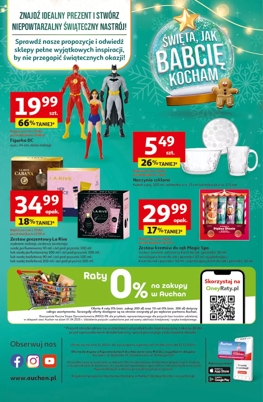 Gazetka promocyjna Auchan - Pewność niskich cen Hipermarket - ważna 06.11 do 12.11.2025 - strona 45 - produkty: AEG, Fa, Gra, Kosz, Krem do rąk, Kubek, La Rive, Olma, Perfum, Por, Salaterka, Talerz, Talerzyk, Top, Zestaw prezentowy