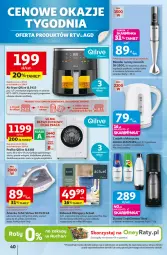Gazetka promocyjna Auchan - Pewność niskich cen Hipermarket - Gazetka - ważna od 12.11 do 12.11.2025 - strona 40 - produkty: Dzbanek filtrujący, Pralka, Top, Gra, Dzbanek, Blender ręczny, Blender, Czajnik elektryczny, Czajnik, Termos, Lion, Tefal, Pepsi, Virtu, Tytan, Wkład filtrujący, Zelmer, Fa
