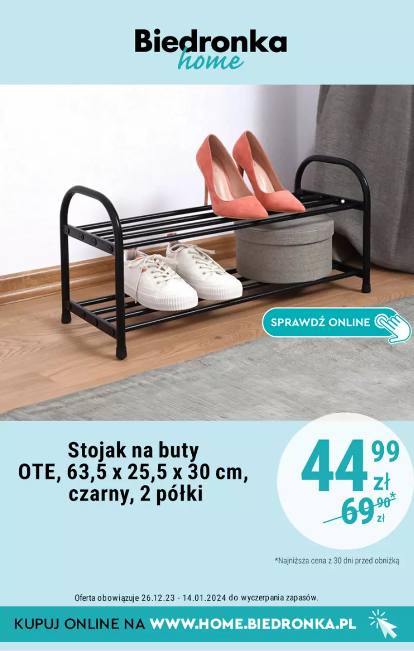 Gazetka promocyjna Biedronka - Biedronka Home - Gazetka - Biedronka.pl - ważna 27.12.2023 do 14.01.2024 - strona 10 - produkty: Buty, Stojak, Stojak na buty