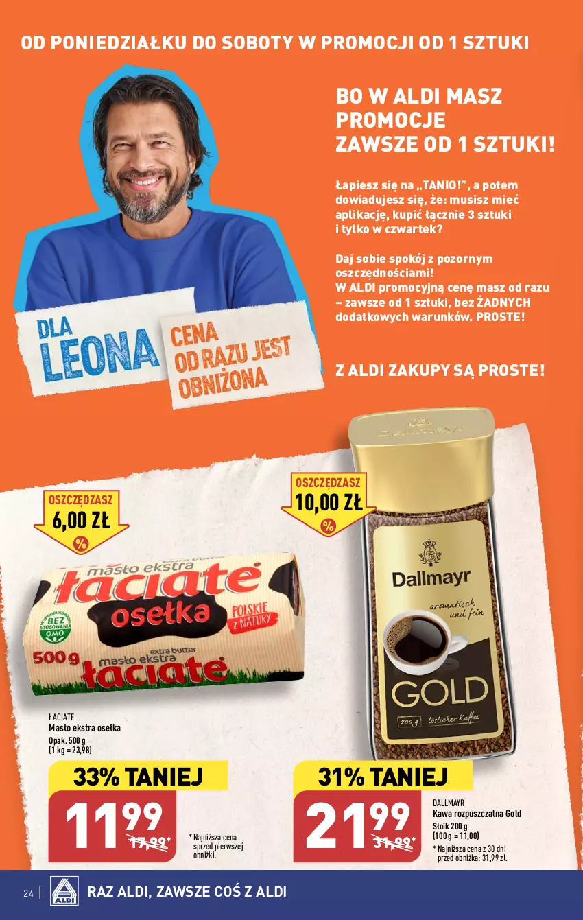 Gazetka promocyjna Aldi - Pełna oferta - ważna 04.09 do 09.09.2023 - strona 24 - produkty: Dallmayr, Kawa, Kawa rozpuszczalna, Masło, Mus