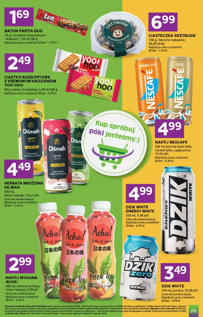 Gazetka promocyjna Stokrotka - Express - ważna 25.06 do 01.07.2026 - strona 6 - produkty: Baton, Cappuccino, Herbata, Kakao, Mięso, Napój, Wosana