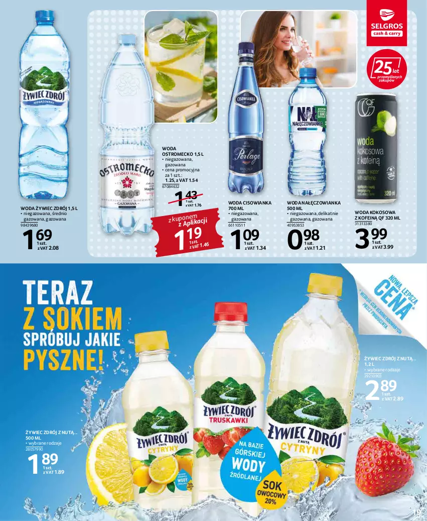 Gazetka promocyjna Selgros - Oferta spożywcza - ważna 05.05 do 18.05.2022 - strona 19 - produkty: Cisowianka, Kokos, Nałęczowianka, Woda