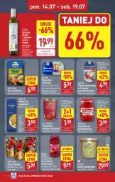 Gazetka promocyjna Aldi - Pełna oferta - Gazetka - ważna od 19.07 do 19.07.2025 - strona 8 - produkty: Lubella, All Seasons, Koncentrat pomidorowy, Makaron, Ser, Gin, Gra, Bell, Lody, Spaghetti, Hochland, Oliwa z oliwek, Bella, Pudliszki, Dorsz, Grill, Pomidory, Oliwa