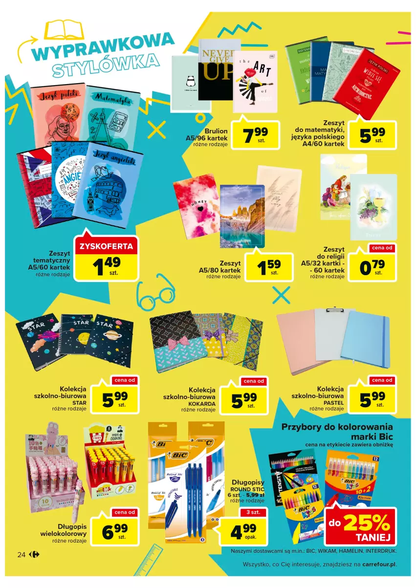 Gazetka promocyjna Carrefour - Gazetka Carrefour Bielany Wrocławskie - ważna 16.08 do 28.08.2022 - strona 24 - produkty: BIC, Biuro, Długopis, Lion