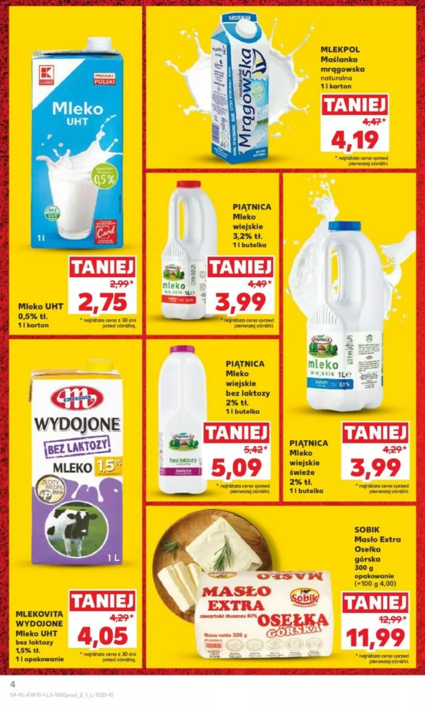 Gazetka promocyjna Kaufland - ważna 07.03 do 17.04.2024 - strona 4 - produkty: Mleko, Mlekovita, Piątnica