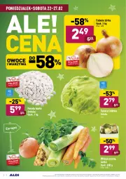 Gazetka promocyjna Aldi - ALE! CENA - Gazetka - ważna od 27.02 do 27.02.2021 - strona 2 - produkty: Cebula, Warzywa, Sałata lodowa, Sałat, Fasola, Owoce, Fa