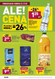 Gazetka promocyjna Aldi - ALE! CENA - Gazetka - ważna od 27.02 do 27.02.2021 - strona 8 - produkty: Tchibo, Sok pomarańczowy, Sok, Kawa mielona, Kawa, O nas, Tera, Woda mineralna, Owoce, Wosana, Woda, Cisowianka