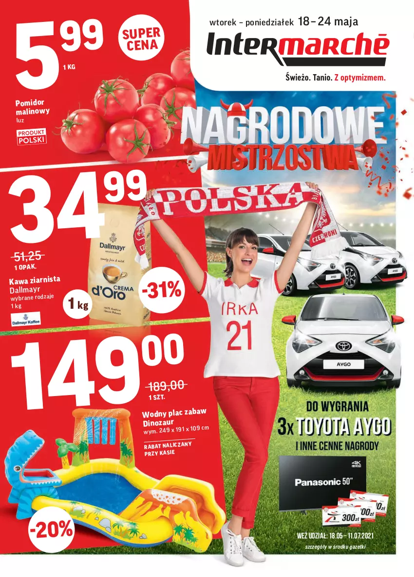 Gazetka promocyjna Intermarche - Swieżo i tanio - ważna 18.05 do 24.05.2021 - strona 1 - produkty: Dallmayr, Dinozaur, Kawa, Kawa ziarnista