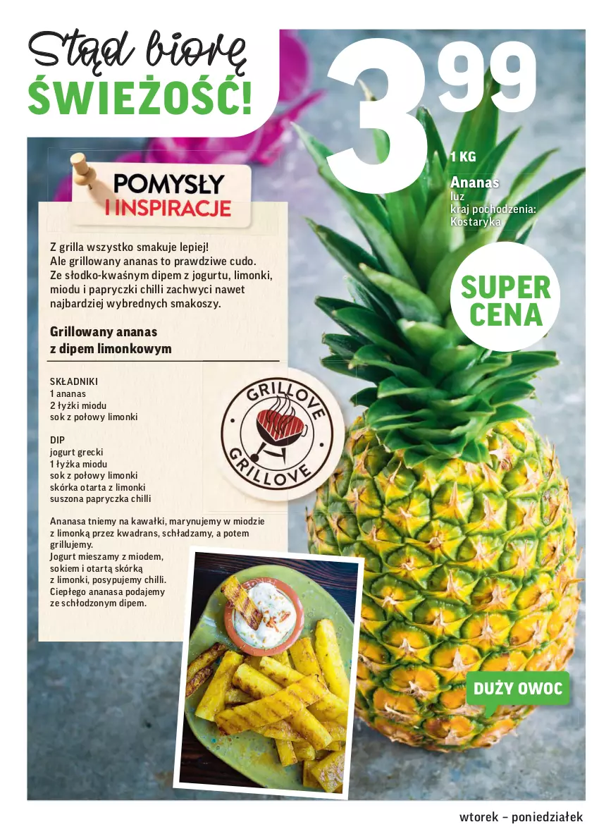 Gazetka promocyjna Intermarche - Swieżo i tanio - ważna 18.05 do 24.05.2021 - strona 16 - produkty: Ananas, Grill, Jogurt, Kawa, Kosz, Sok, Tarta