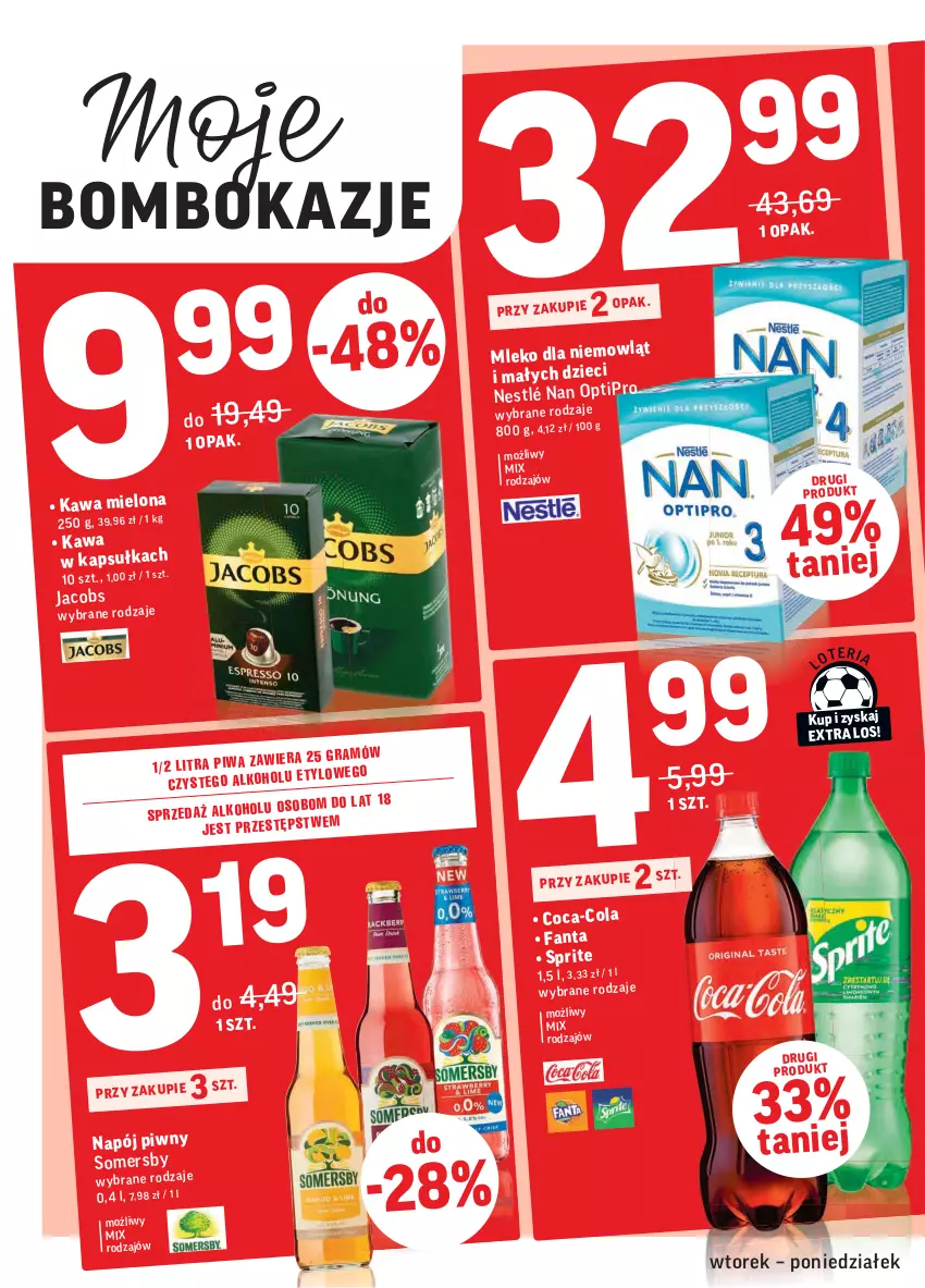 Gazetka promocyjna Intermarche - Swieżo i tanio - ważna 18.05 do 24.05.2021 - strona 6 - produkty: Dzieci, Fa, Fanta, Jacobs, Kawa, Kawa mielona, Mleko, NAN Optipro, Napój, Somersby, Sprite