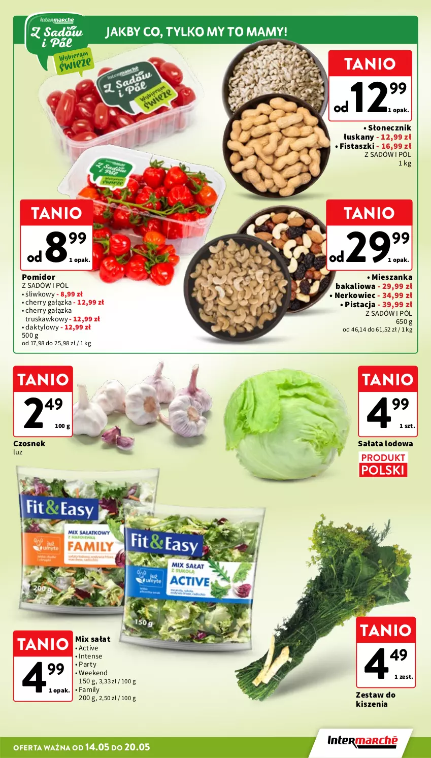 Gazetka promocyjna Intermarche - Gazetka promocyjna - ważna 14.05 do 20.05.2026 - strona 13 - produkty: Czosnek, Fa, Mieszanka bakaliowa, Sałat, Sałata lodowa