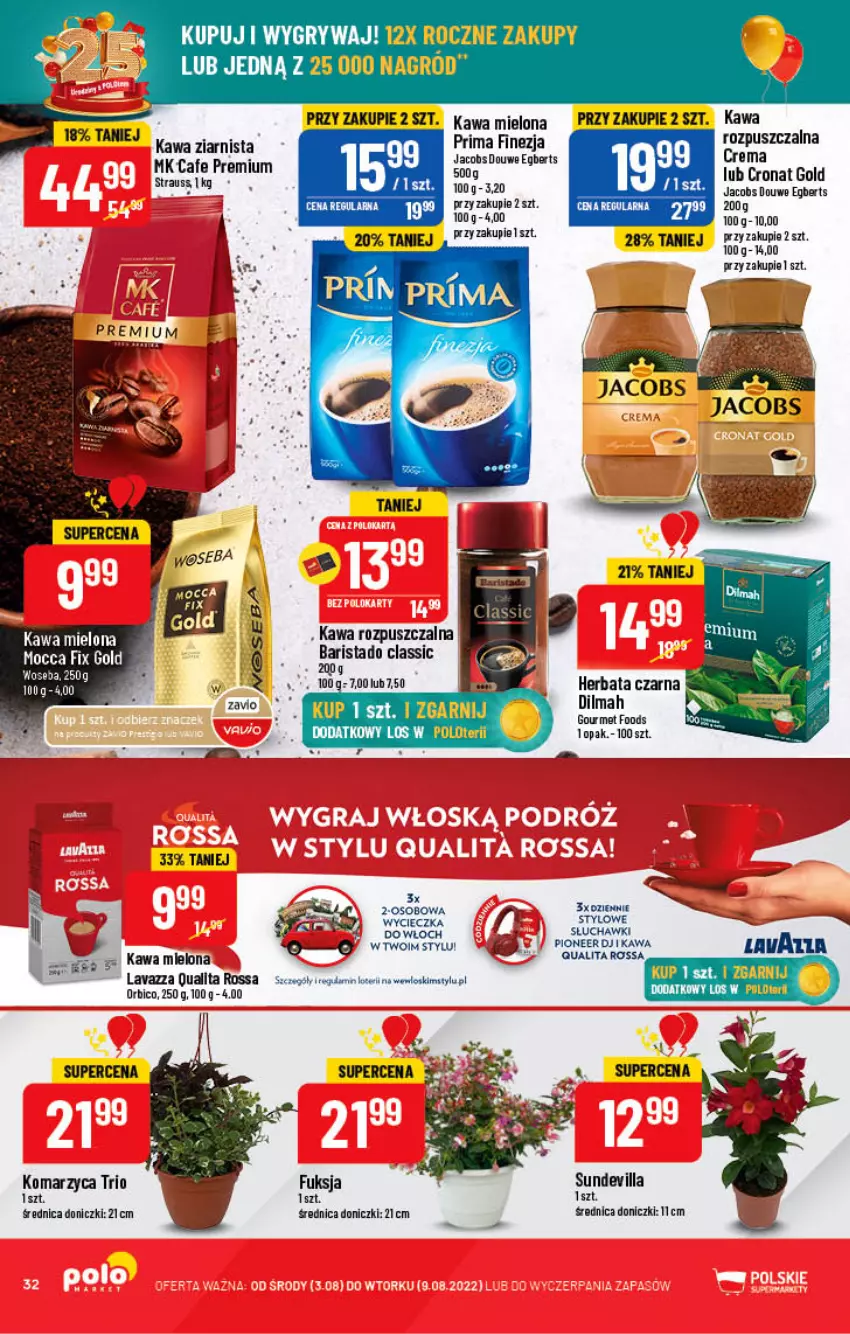 Gazetka promocyjna PoloMarket - Gazetka pomocyjna - ważna 03.08 do 09.08.2022 - strona 32 - produkty: BIC, Dilmah, Gry, Herbata, Herbata czarna, Jacobs, Kawa, Kawa mielona, Kawa rozpuszczalna, Kawa ziarnista, Lavazza, Słuchawki, Woseba