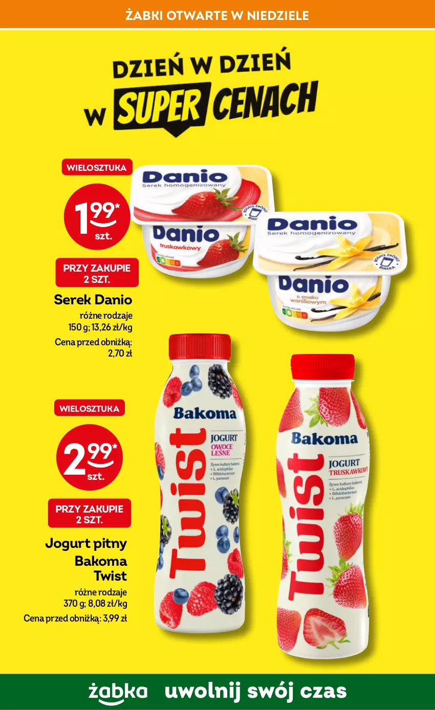Gazetka promocyjna Żabka - ważna 14.02 do 27.02.2024 - strona 35 - produkty: Bakoma, Danio, Jogurt, Jogurt pitny, Ser, Serek