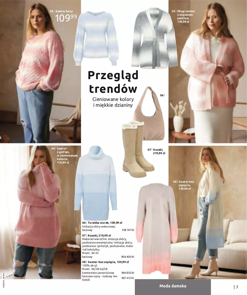 Gazetka promocyjna Bonprix - Moda, która podbije Twoje serce! - ważna 04.10.2022 do 04.04.2023 - strona 9 - produkty: Kozaki, Sweter, Torebka