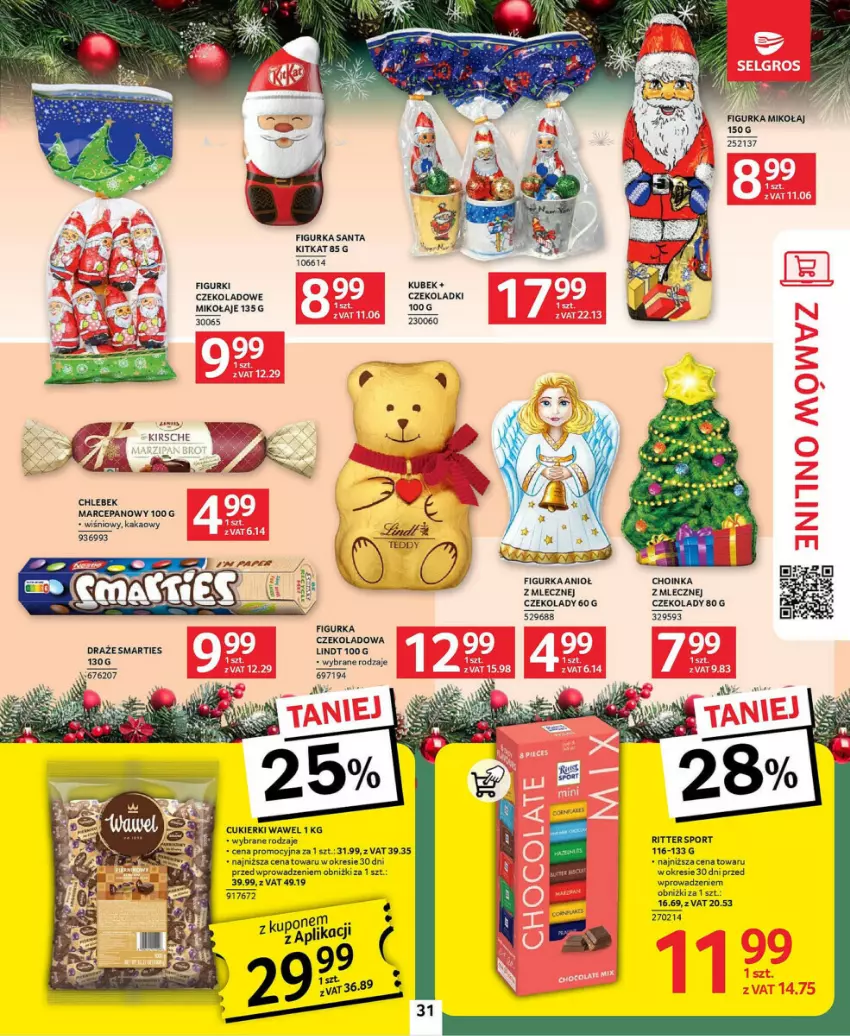 Gazetka promocyjna Selgros - ważna 21.11 do 04.12.2024 - strona 25 - produkty: Amica, Chleb, Choinka, Cukier, Cukierki, Inka, Kakao, Por, Ritter Sport, Sport, Wawel