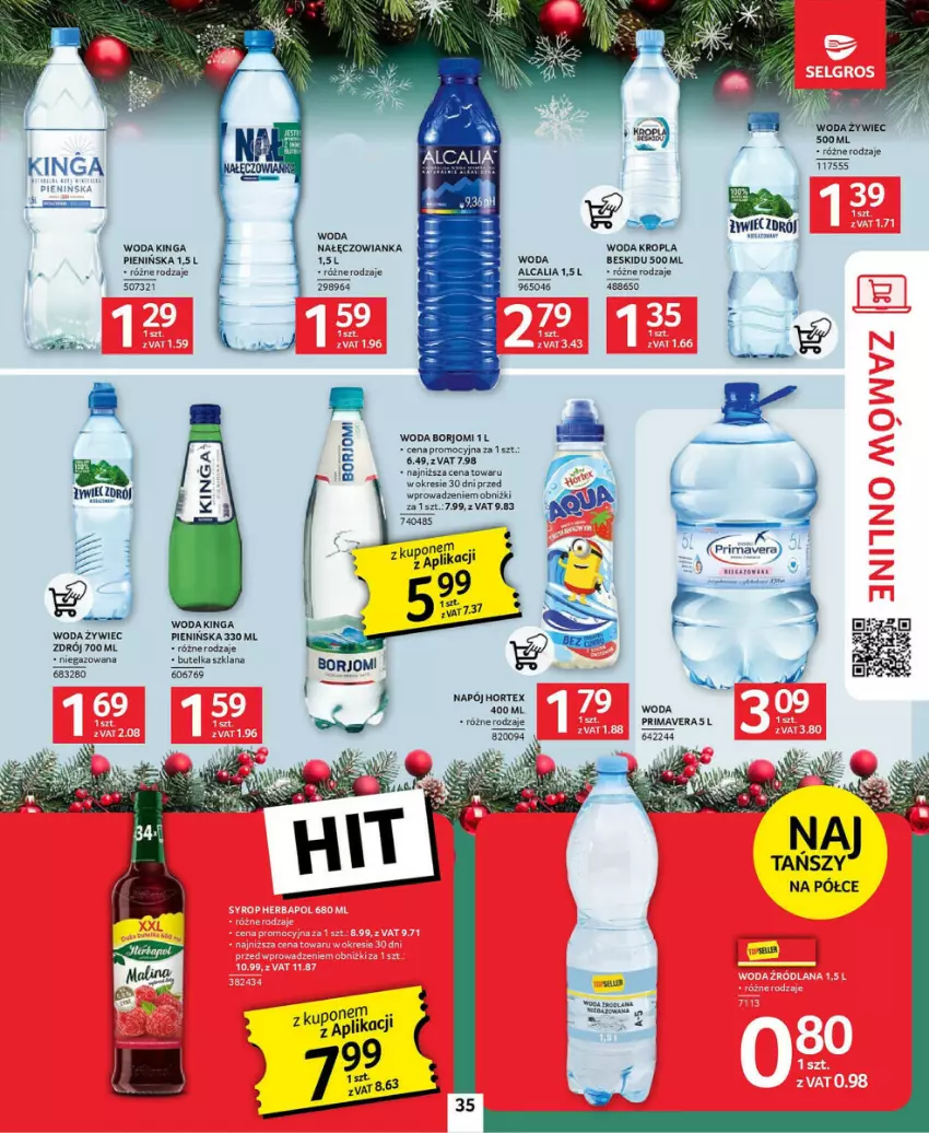 Gazetka promocyjna Selgros - ważna 21.11 do 04.12.2024 - strona 29 - produkty: Hortex, LANA, Nałęczowianka, Napój, Prima, Primavera, Woda