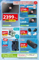 Gazetka promocyjna Auchan - Hipermarket - Gazetka - ważna od 21.08 do 21.08.2024 - strona 48 - produkty: LED TV, Por, JBL, Gry, Słuchawki, Głośnik, Mikrofon, Sony, Kosz, Słuchawki bezprzewodowe, Samsung, Manta, LG
