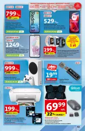 Gazetka promocyjna Auchan - Hipermarket - Gazetka - ważna od 21.08 do 21.08.2024 - strona 49 - produkty: Xbox, Konsola, Ser, Por, Amol, Motorola, Opaska, Pendrive, Kosz, Tusz, LANA, Podkładka, Skaner, Urządzenie wielofunkcyjne, Sport, Mysz, Drukarka, Monitor, Bateria, Samsung, Gala, Smartfon, Podkład, Akumulator, HP