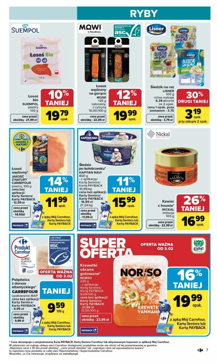 Gazetka promocyjna Carrefour - Gazetka Carrefour, Market od poniedziałku! - ważna 02.02 do 07.02.2026 - strona 10 - produkty: Dorsz, Fa, Kawior, Lisner, Polędwica, Sos, Suempol