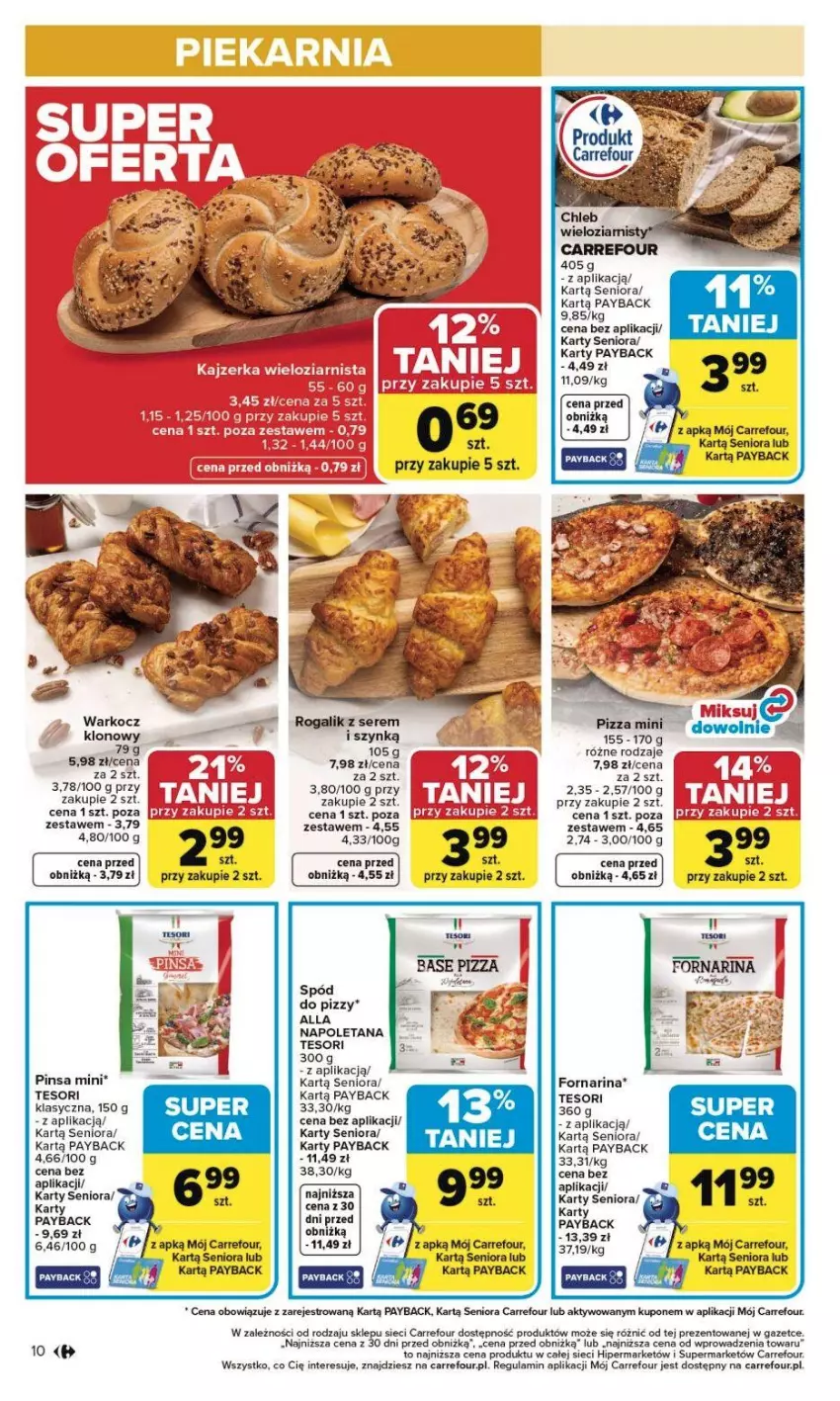 Gazetka promocyjna Carrefour - Gazetka Carrefour, Market od poniedziałku! - ważna 02.02 do 07.02.2026 - strona 13 - produkty: Fa, Kajzerka, Koc, Rogal, Ser, Spód do pizzy