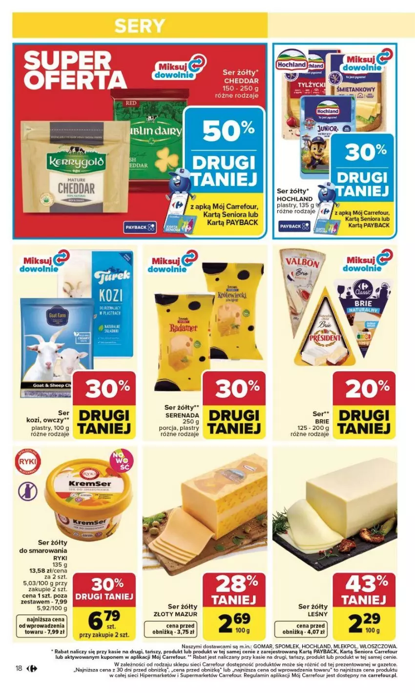 Gazetka promocyjna Carrefour - Gazetka Carrefour, Market od poniedziałku! - ważna 02.02 do 07.02.2026 - strona 21 - produkty: Cheddar, Fa, Hochland, Por, Puf, Ser, Złoty Mazur