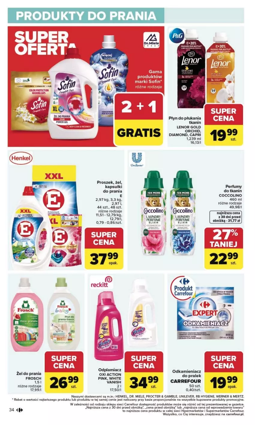 Gazetka promocyjna Carrefour - Gazetka Carrefour, Market od poniedziałku! - ważna 02.02 do 07.02.2026 - strona 37 - produkty: Fa, Frosch, Lenor, Odkamieniacz, Perfum, Płyn do płukania, Por