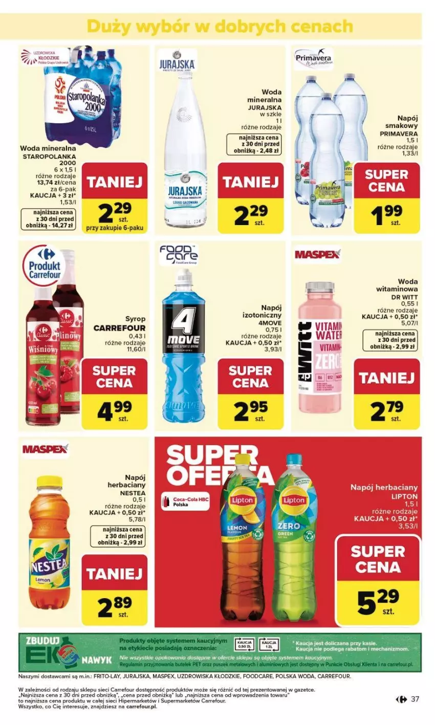 Gazetka promocyjna Carrefour - Gazetka Carrefour, Market od poniedziałku! - ważna 02.02 do 07.02.2026 - strona 40 - produkty: Coca-Cola, Fa, Napój, Nestea, Prima, Primavera, Staropolanka, Syrop, Woda, Woda mineralna