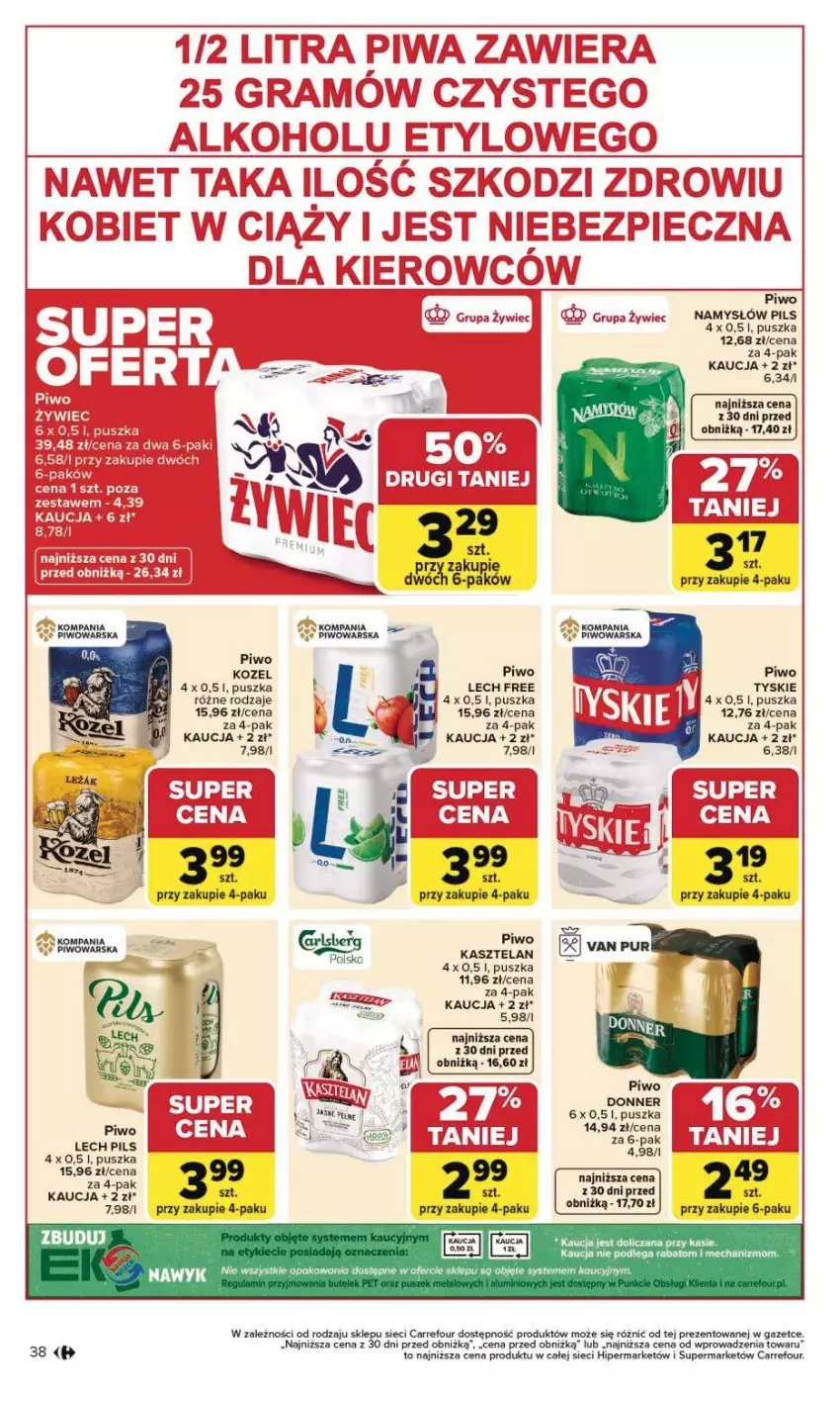 Gazetka promocyjna Carrefour - Gazetka Carrefour, Market od poniedziałku! - ważna 02.02 do 07.02.2026 - strona 41 - produkty: Ba!, Kasztelan, Kozel, Piwo, Por, Tyskie