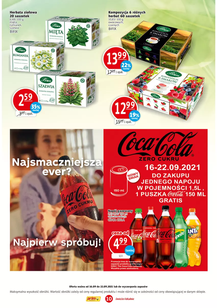 Gazetka promocyjna Prim Market - Gazetka - ważna 16.09 do 22.09.2021 - strona 10 - produkty: Herbata, Mięta, Napój, Rum, Sok