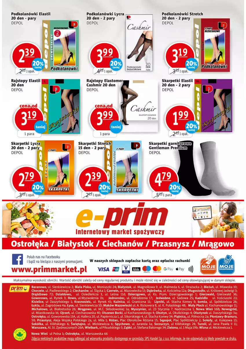 Gazetka promocyjna Prim Market - Gazetka - ważna 16.09 do 22.09.2021 - strona 16 - produkty: Fa, Karp, Rajstopy, Skarpetki, Sok, Top