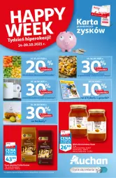 Gazetka promocyjna Auchan - Skarbonka #41 - Gazetka - ważna od 20.10 do 20.10.2021 - strona 1 - produkty: Tchibo, Warzywa, BIC, Papier, Kawa ziarnista, Kawa, Tchibo Barista, Ręcznik, Miód, Owoce, Ręczniki papierowe, Owoce suszone