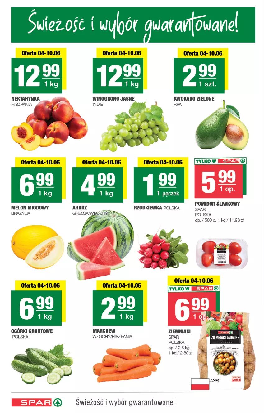 Gazetka promocyjna Spar - Spar - ważna 01.06 do 11.06.2025 - strona 2 - produkty: Arbuz, Fa, Grunt, Melon, Nektar, Nektarynka, Rzodkiewka, Wino, Ziemniaki