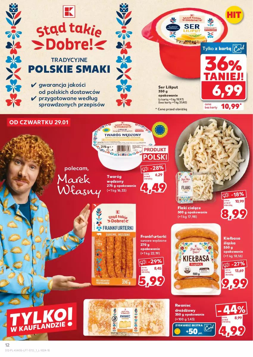 Gazetka promocyjna Kaufland - Gazetka tygodnia - ważna 29.01 do 04.02.2026 - strona 12 - produkty: Flaki, Frankfurterki, Kiełbasa, Kiełbasa śląska, Ser, Twaróg