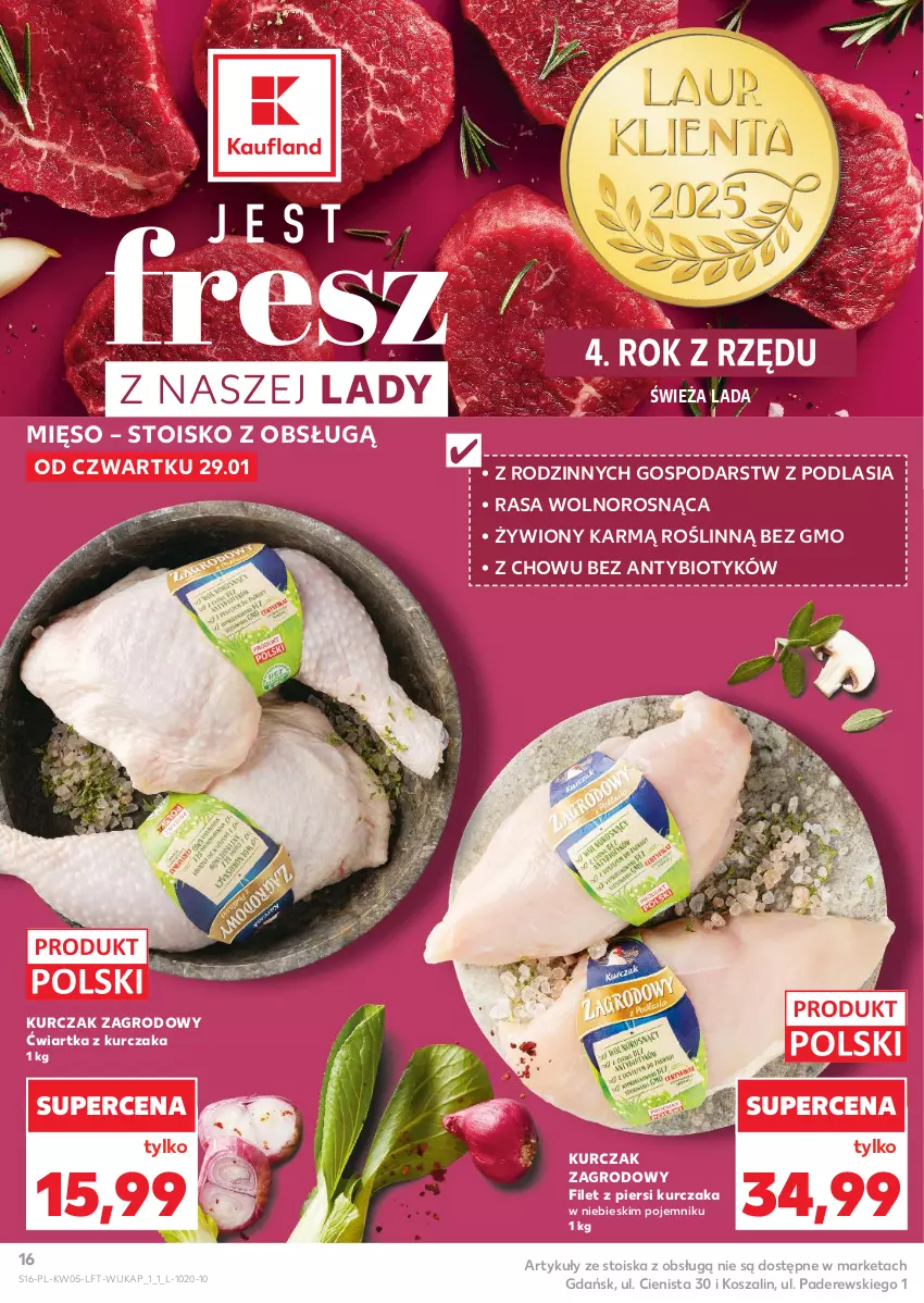Gazetka promocyjna Kaufland - Gazetka tygodnia - ważna 29.01 do 04.02.2026 - strona 16 - produkty: Filet z piersi kurczaka, Kosz, Kurczak, Mięso, Pojemnik, Szal