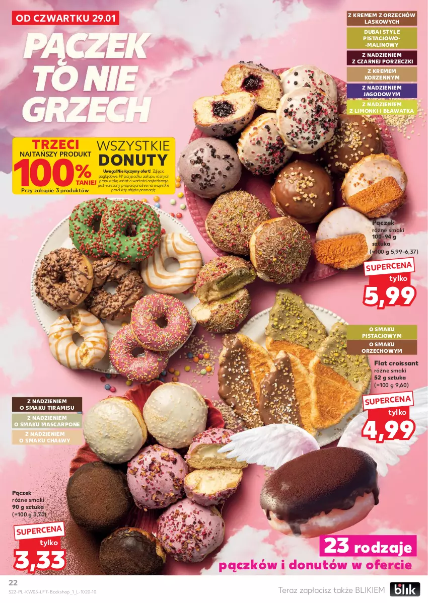 Gazetka promocyjna Kaufland - Gazetka tygodnia - ważna 29.01 do 04.02.2026 - strona 22 - produkty: Croissant, Donut, Mascarpone, Nuty, Pączek, Por, Tera, Waga