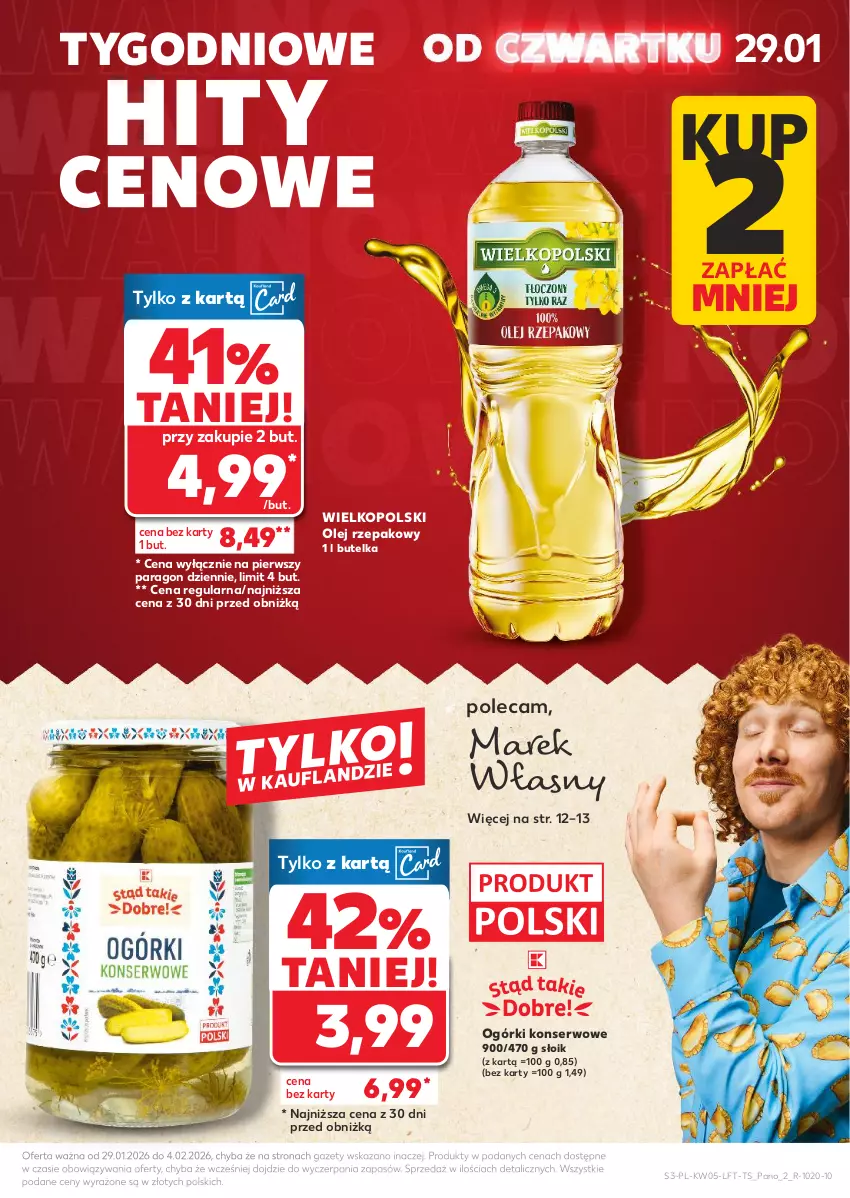 Gazetka promocyjna Kaufland - Gazetka tygodnia - ważna 29.01 do 04.02.2026 - strona 3 - produkty: Ogórki konserwowe, Olej, Olej rzepakowy, Ser