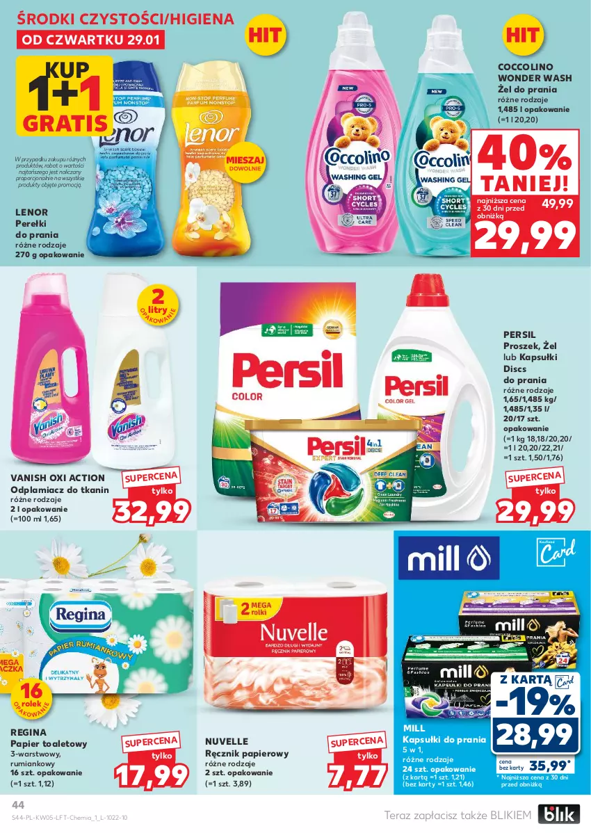 Gazetka promocyjna Kaufland - Gazetka tygodnia - ważna 29.01 do 04.02.2026 - strona 44 - produkty: Coccolino, Gin, Gra, Kapsułki do prania, Lenor, Odplamiacz, Papier, Papier toaletowy, Persil, Por, Ręcznik, Rum, Tera, Vanish