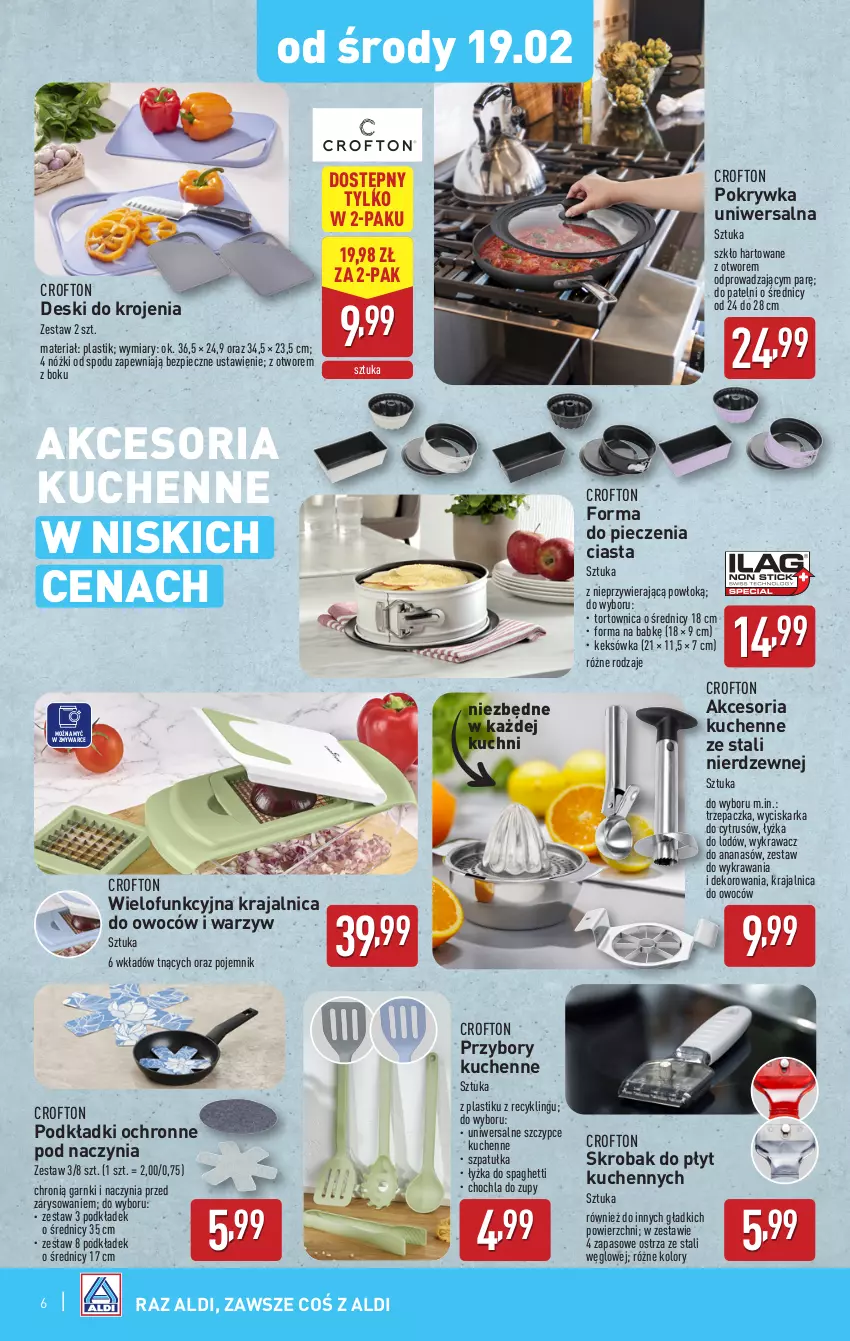 Gazetka promocyjna Aldi - Artykuły przemysłowe i tekstylia - ważna 17.02 do 22.02.2025 - strona 6 - produkty: Ananas, Forma do pieczenia, Keksówka, Piec, Podkład, Pojemnik, Przybory kuchenne, Spaghetti, Szczypce, Szpatułka, Tortownica, Trzepaczka, Wyciskarka