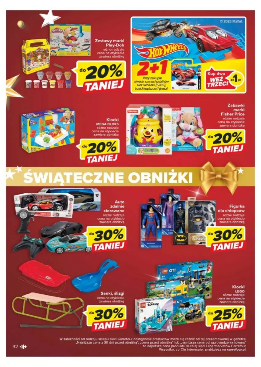 Gazetka promocyjna Carrefour - ważna 11.12 do 17.12.2023 - strona 26 - produkty: LEGO, Play-Doh, Sanki