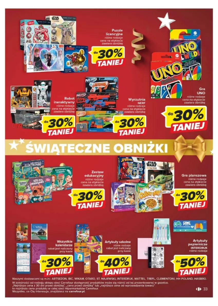Gazetka promocyjna Carrefour - ważna 11.12 do 17.12.2023 - strona 27 - produkty: BIC, Gra, Hasbro, Kalendarz, Mattel, Puzzle, Wyrzutnia
